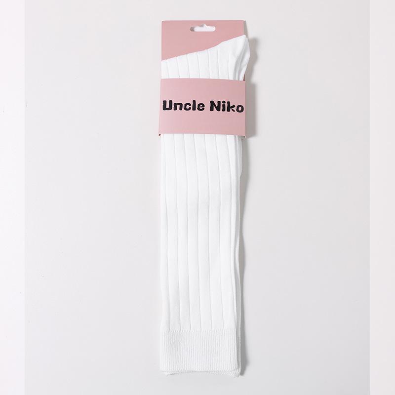 Chaussettes Mi-mollet Rayées en Coton Respirant Style Académique Japonais pour Femmes - Anti-boulochage, Absorbantes en Sueur, Printemps/Été.