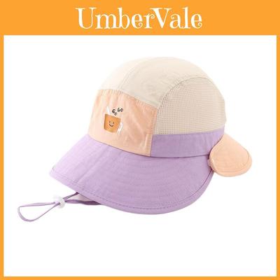 Kids Sun Hat With Large Brim And Breathable Mesh For Summer Protection