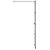 Vidaxl Shower Wall, Transparent ESG Glass, 80X195 Cm, Black