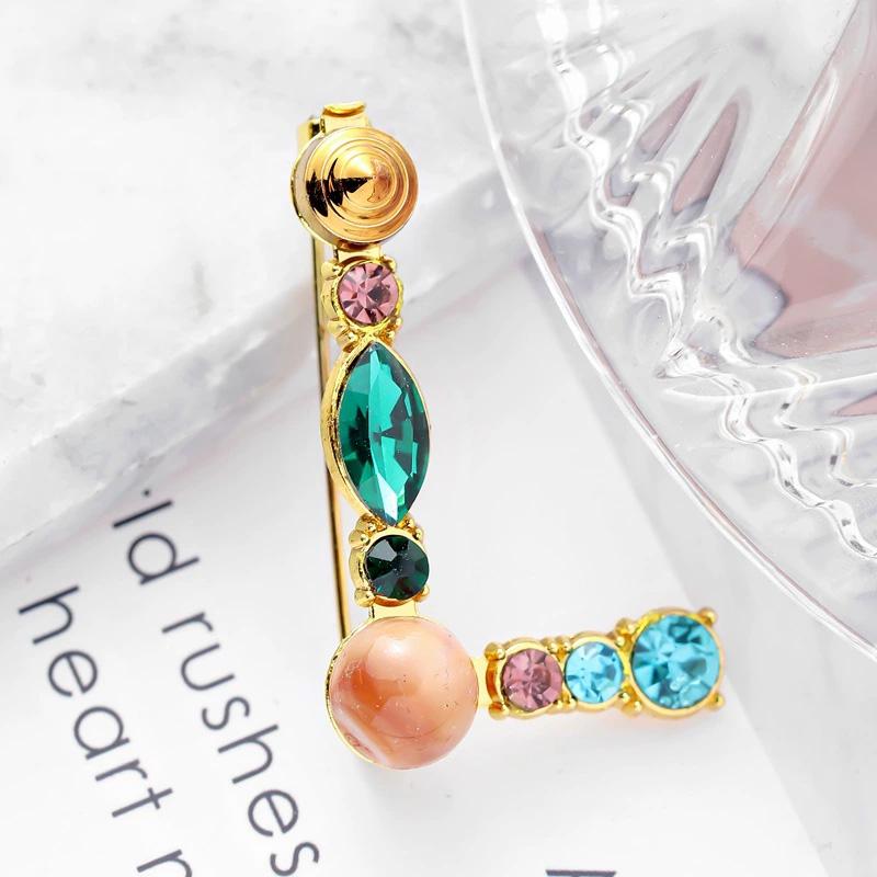 1PC 26 Letters Colorful Jewelry Gifts for Women Alphabet Brooch A-Z Rhinestone Letter Pin