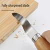2-Piece Wood Carving Knife Set: Beech Wood Handle Spoon Knife & Straight Knife
