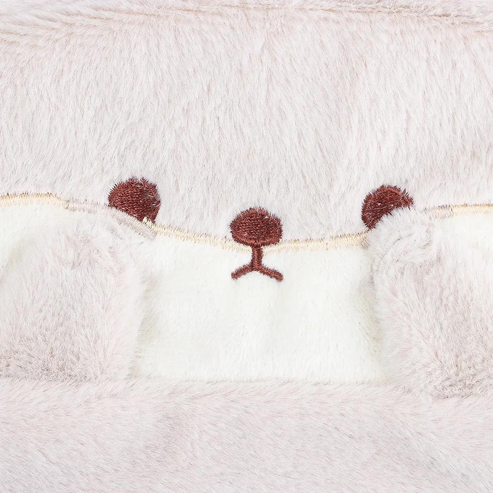 Cute Otter Penguin Plush Pen Bag Large Capacity Pencil Case Cute Cartoon Stationery Storage Bag Student Back To School Gift