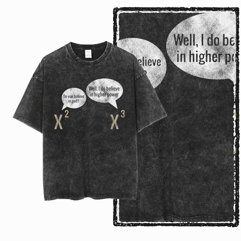 2026 Hot Sale Math Graphic Washed Distress T-Shirt Men Women High Street Graphic Tee Vintage Men's Tshirt Retro Streetwear Tee Shirt Short Sleeve Top