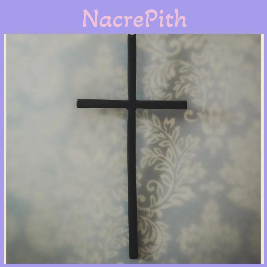 Geometric Black Cross Jewelry With Electroplated Alloy Pendant For Elegant Women