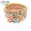 3Pcs/Set Popcorn Butterfly Crystal Pendant Bracelets Fashion Party Fo Women 3 Colors Jewelry New