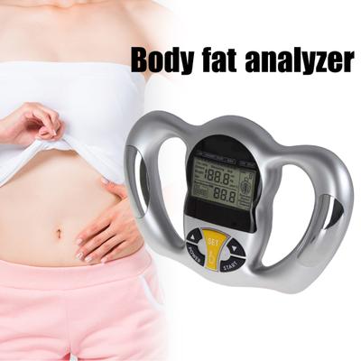 Handheld Body Fat Tester with LCD Display Large Screen High Accurate Easy To Read Multifunctional BMI Meter Body Fat Monitor