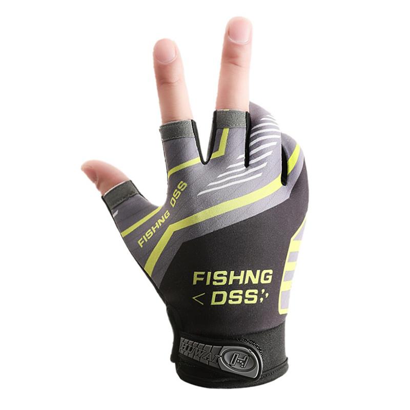 Fishing Gloves, Fishing Routes, Sun Protection, Anti Slip, Ice Silk Breathable Thin Gloves