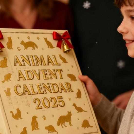 2025 Animal Advent Calendar 24 Days Acrylic Ornament Box with Surprise Mini Toys Christmas Countdown Decor for Kids' Room Tree Holiday Fun