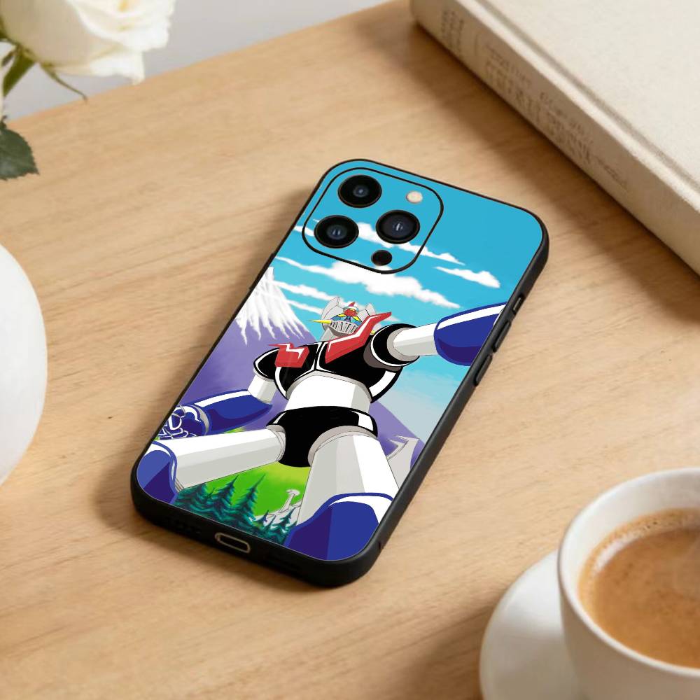 Anime Z-Mazinger Z Phone Case For iPhone 17 16 15 14 13 12 Max Plus Silicone Black Cover