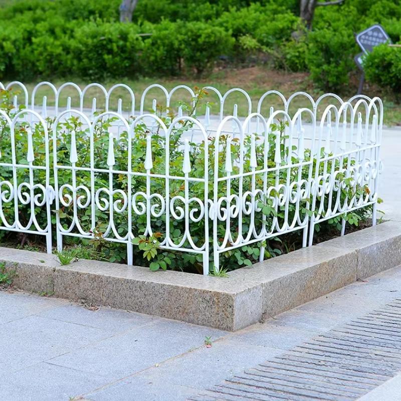 2 stk Gjerdebarriere Dyresikker Landskap Dekorativ Rustsikker Hjem Gårdsplass Dekor Bøybar Ornamental Rullemønsterdesign