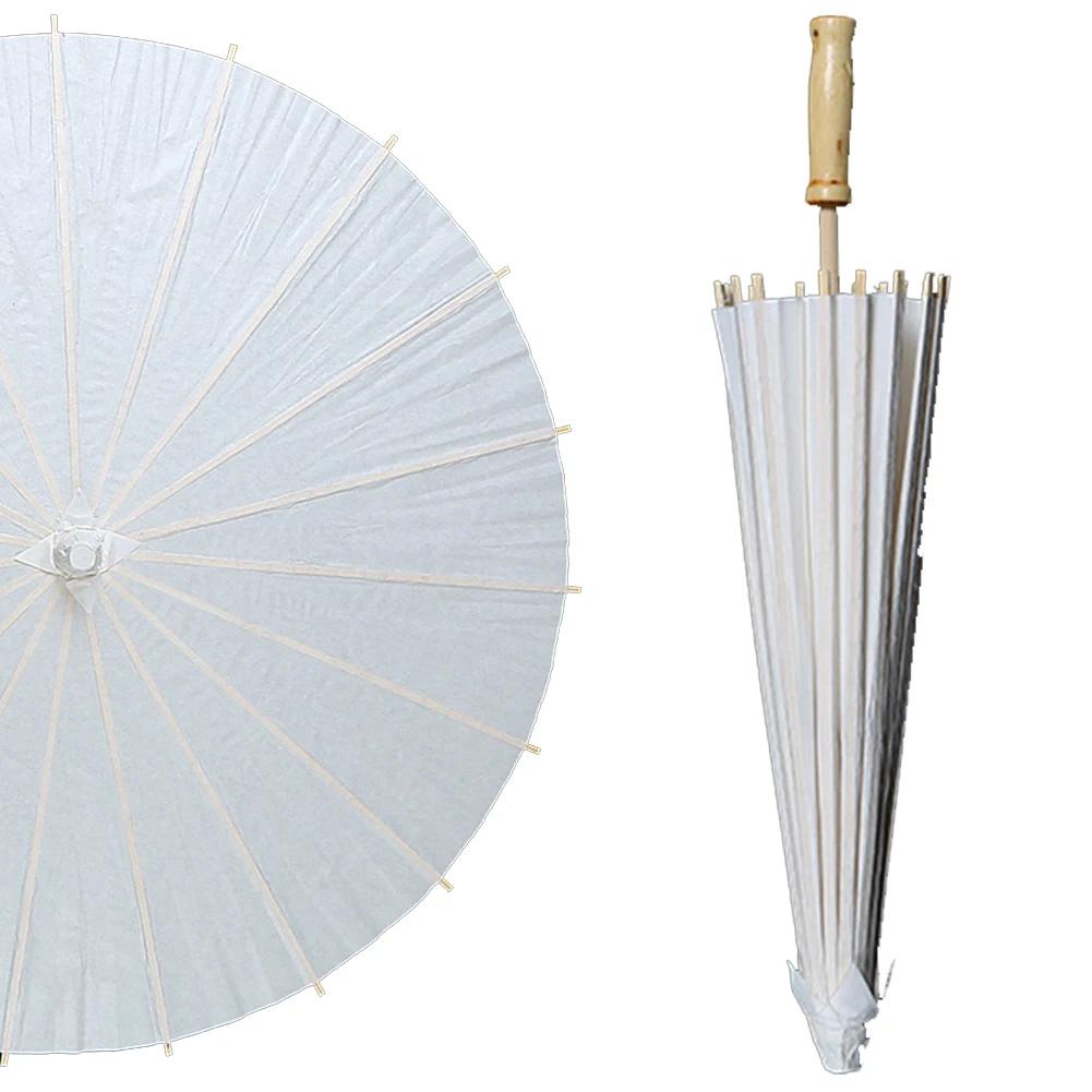 Oiled Paper Umbrella 60cm Paper Parasol Photography Props Decorative Chinese Parasol for Party Beach Decor