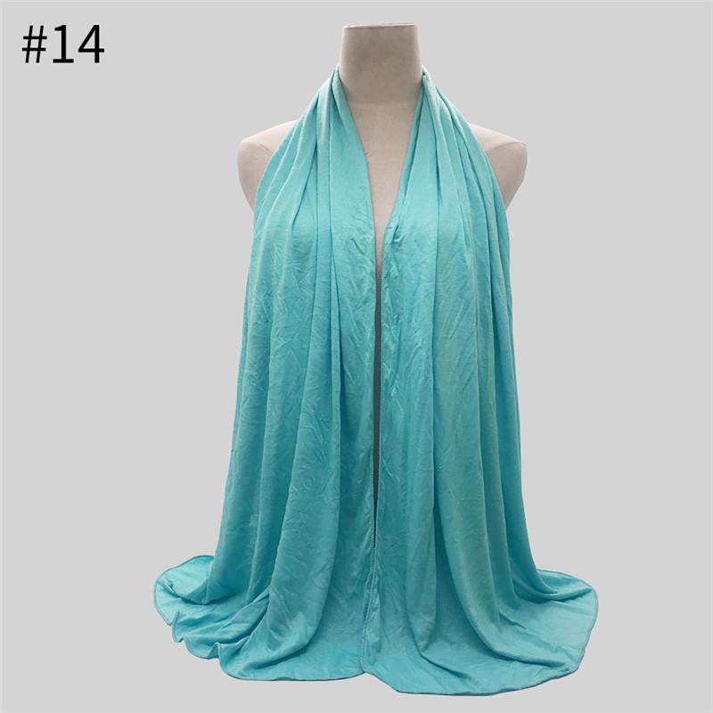 170X60Cm Modal Cotton Jersey Hijab Scarf Ramadan Long Muslim Shawl Plain Soft Turban Wraps For Women Africa Headband