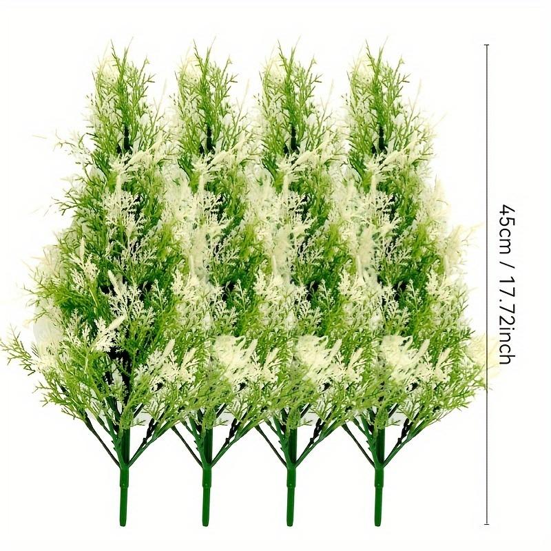 

4pcs vibrant artificial pine trees - rich green plants for Christmas, and home decor, with realistic branches and trunks 0.45M