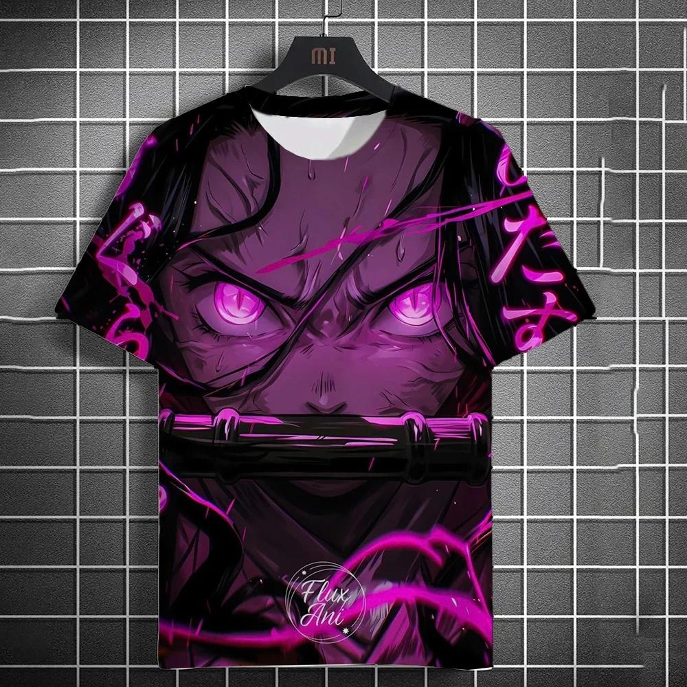 Kamado Nezuko 3D Men's Anime Printed Fashion Casual Short Sleeve T-Shirt Home Clothes Anime Summer Short Sleeve High Quality T-Shirts