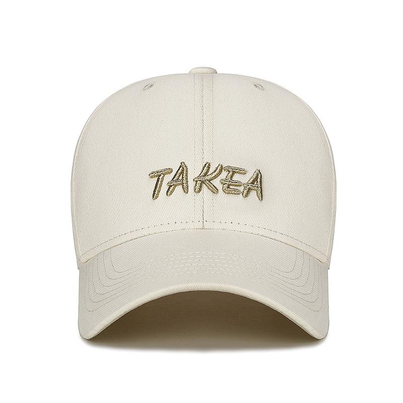 Baseball cap women's Korean version hard top does not collapse fashionable four-season outdoor sun hat curved brim adjustable embroidery letter hat