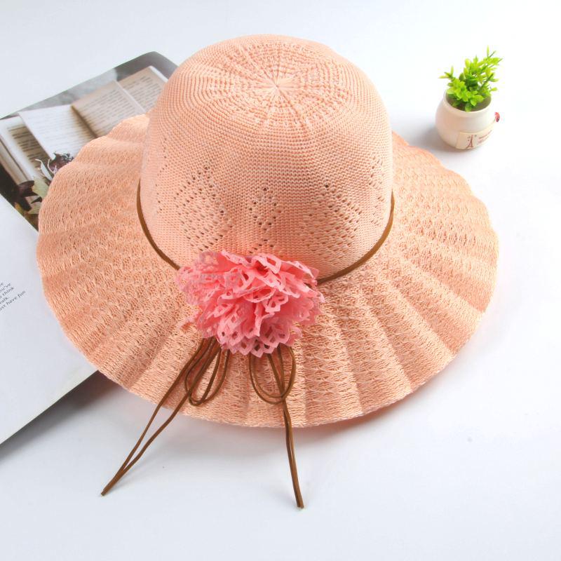 Women's Fashionable Wide Brim Straw Sun Hat – Perfect for Beach and Scenic Spots