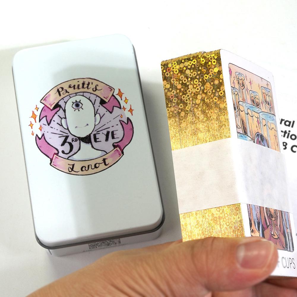 10.3*6 Cm Britt's Third Eye Tarot In A Tin Box with Guidebook 78Pcs