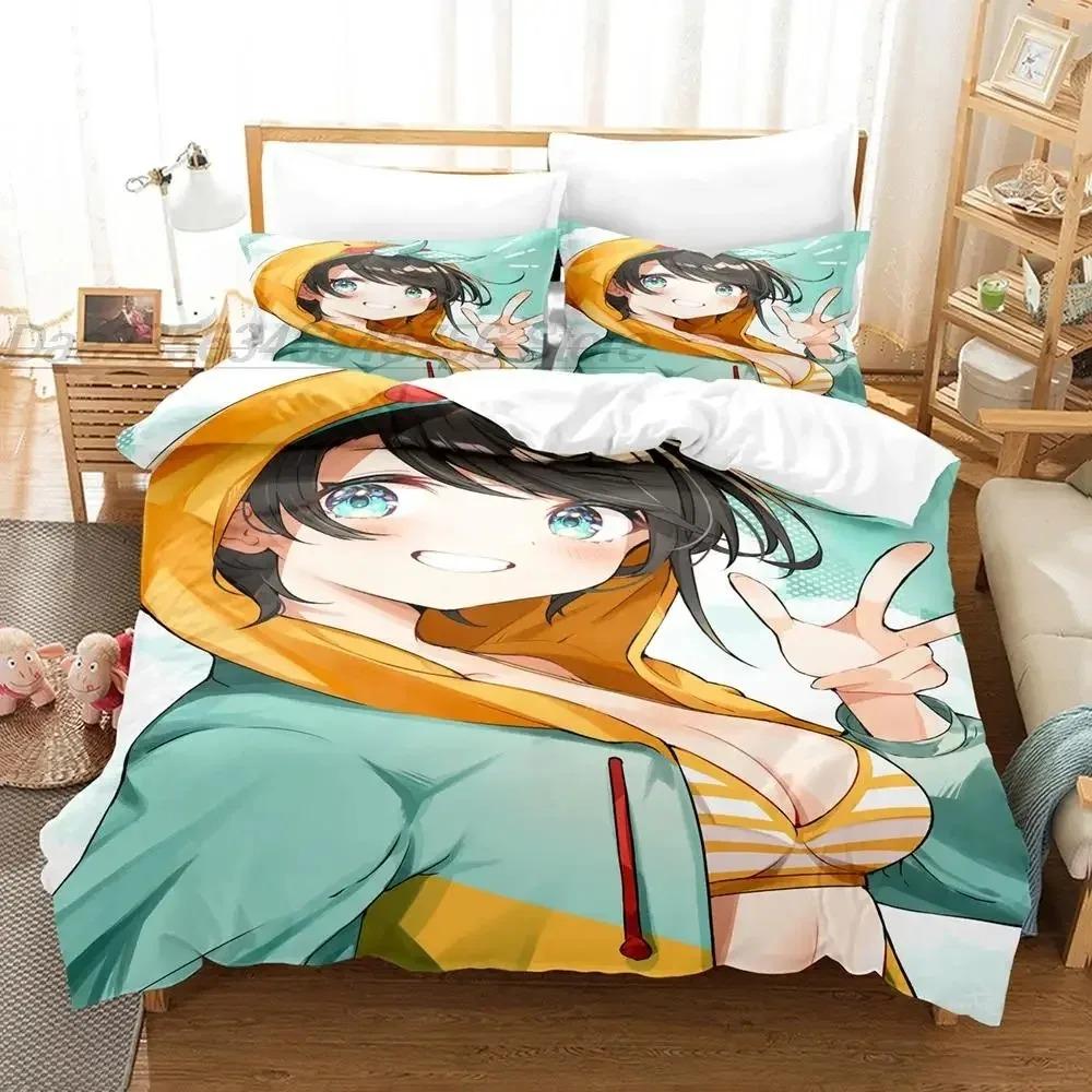 ŌOzora-Subaru Bedding Set Single Twin Full Queen King Size Bed Set Aldult Kid Bedroom Duvetcover Sets 3D Anime Kawaii bed