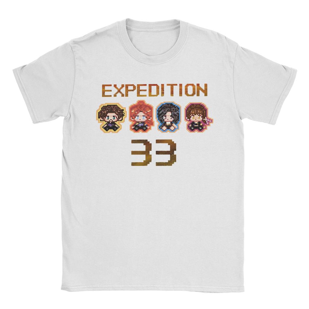 Clair Obscur Expedition 33 Gustav Maelle Lune Sciel TShirts Vintage Cotton Tees Round Neck Short Sleeve T Shirts Clothing