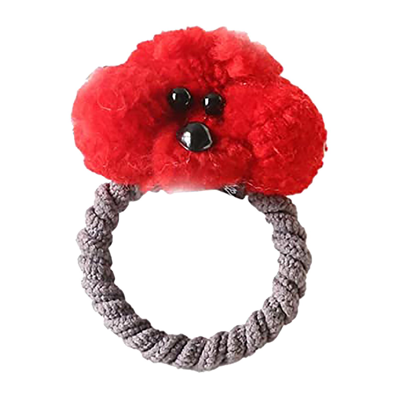 

Детские аксессуары для волос для девочек, детский мультяшный шарик для волос, кольцо для волос для щенка, заколка для волос, милая веревка для волос, высокое качество F красный