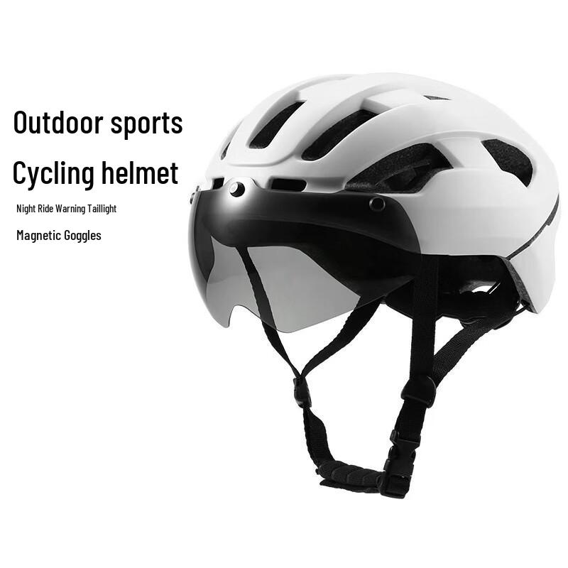 Outdoor-Radhelm mit Licht und abnehmbarer Brille