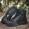 Autumn and winter anti-skid belt steel claws large size military boots outdoor boots rock climbing high-top mountaineering boots men's snow