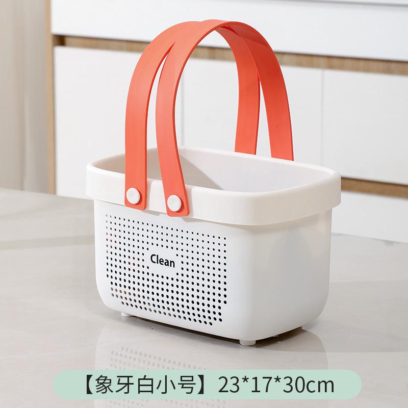 Cesto Portaoggetti in Plastica con Manico Portatile Portaoggetti da Doccia Borsa Organizzatrice Contenitore per Bagno Cucina Stanza del Dormitorio Camera da Letto