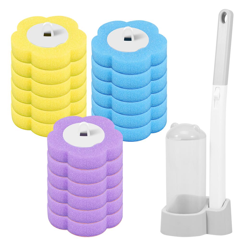New Toilet Brush Disposable Replacement Head Cleaning Kit Toilet Bowl Brush Long Handle Home Wc Accessories Tool