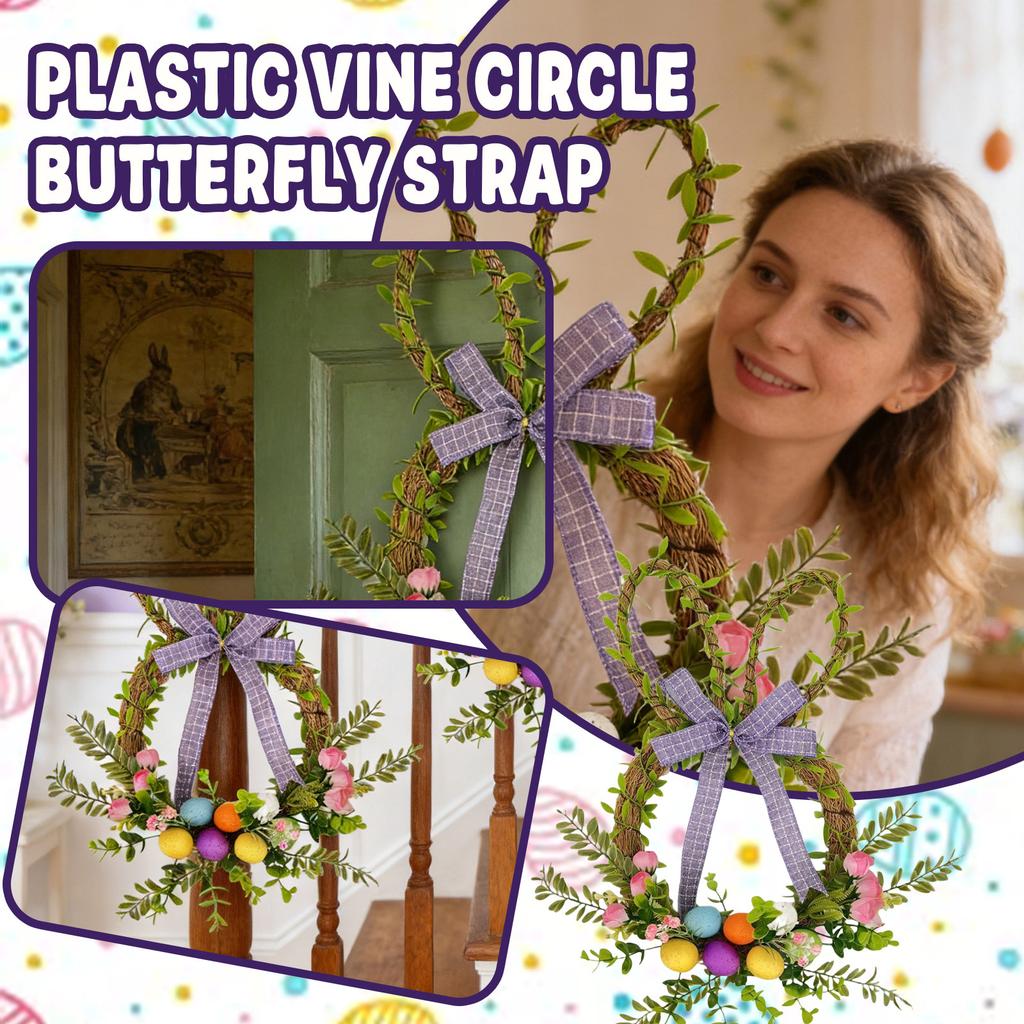 Easter Bunny Plastic Wisteria Wreath With - Home Party Decoration Prop (1.*.45in)