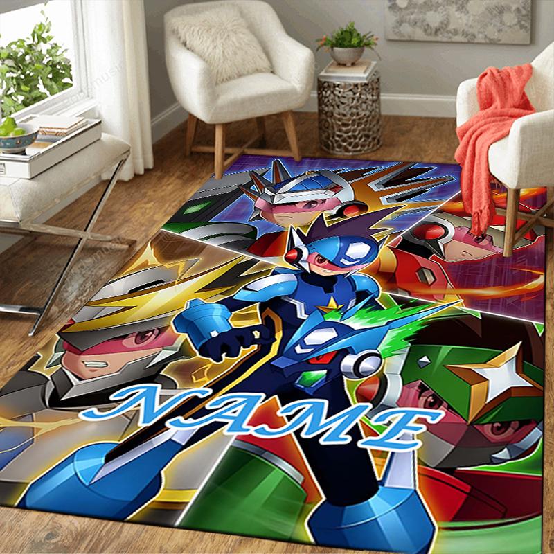 Custom 1Pc Superhero Mega Man Adventure Rug Office Carpet Indoor Outdoor Entrance Doormat Nonslip Soft And Comfortable Living Room D2915179