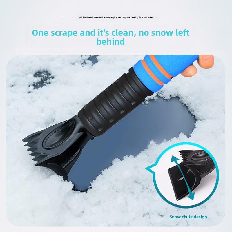 Car Windshield Ice Scraper Mitt Waterproof Snow Shovel Brush With Warm Gloves Scratch-Free Snow Removal Tools for Car Cleaning