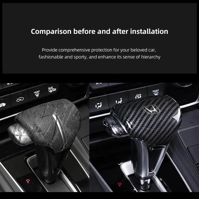 Car Gear Lever ABS Protective Cap Carbon Fiber Cover Accessories For Honda Civic Accord Crosstour Spirior Odyssey Avancier UR-V Akd256