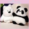 Panda Flip Puppy Plush Toy Doll Children Festivals Gift Home Ornament Decoration