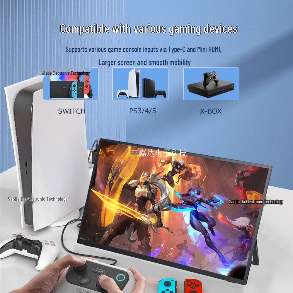16/18.5-inch Portable High Refresh Rate IPS Touchscreen Monitor for Mobile & PC Screen Mirroring