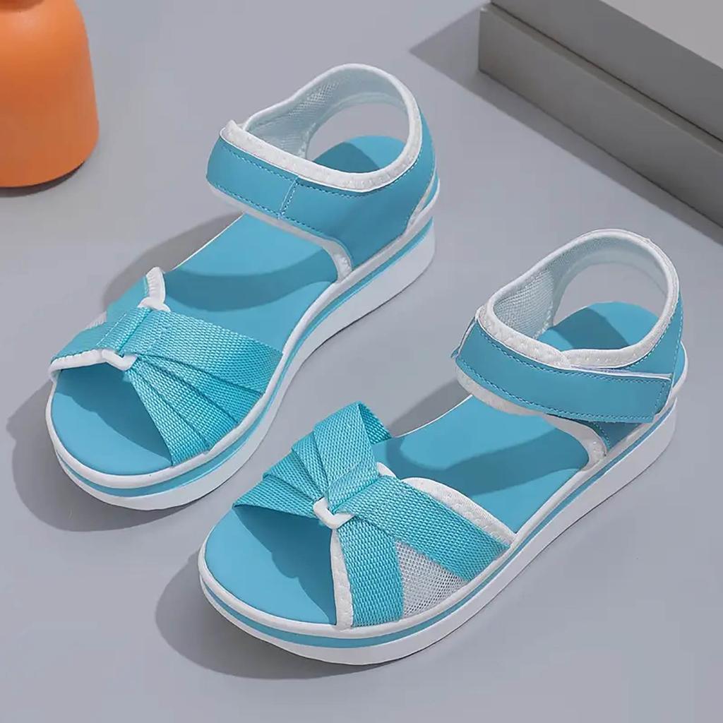 Women Sandals Soft Stitching Ladies Comfortable Flat Sandals Woven Strap Platform Wedge Sandals Zapatillas De Verano Para Mujer