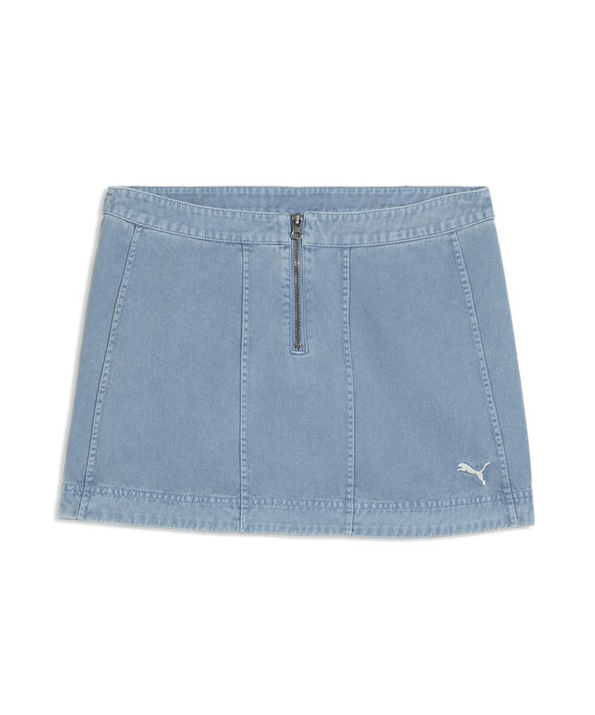 Puma X Rosé Archive Washed Twill Skirt - Cool Blue / 636679-34