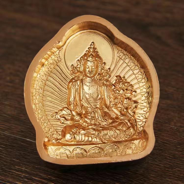 Miniature 3D Buddhist Figures Making Molds, Yellow Tantric Casting Tools, Variety Shapes, DIY Mold Crafts, Buddhism Supplies
