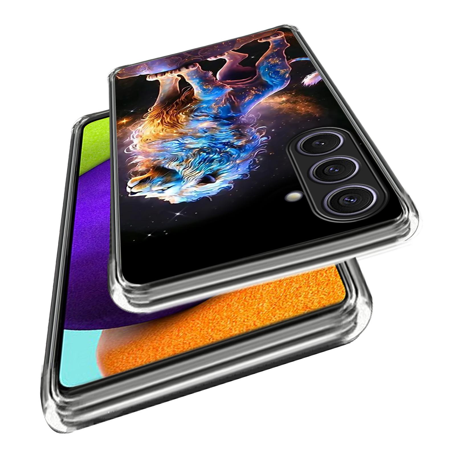 

For Samsung Galaxy S25+ Case Pattern Printed Shockproof TPU Phone Cover Crystal Lotus