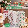3/1RollsChristmas Kitchen Paper Rolls, Dual-Use Wet & Dry Washable Rags  - for Home, Dishwashing, Wiping - Christmas Theme Rolls