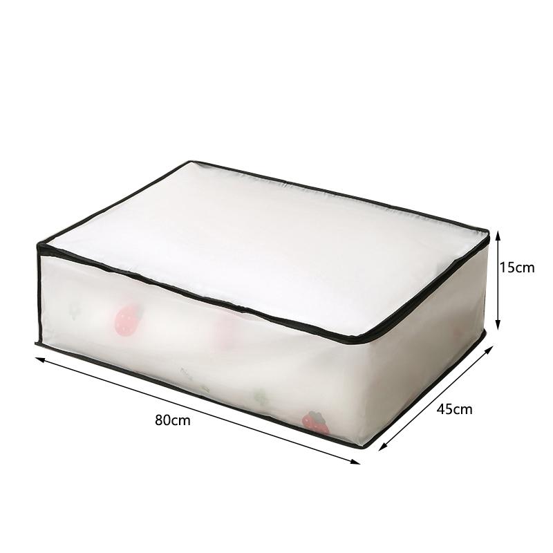 PEVA Waterproof Quilt Storage Bag Large Capacity Clothing Storage Bag Under Bed Quilt Dustproof Bag Wardrobe Organizer