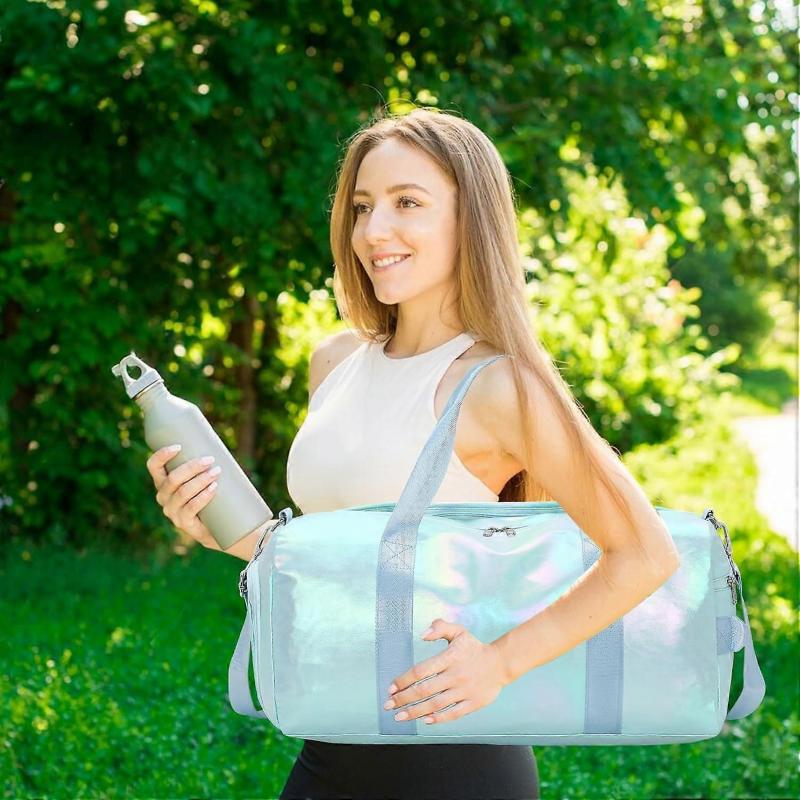 Foldable Travel Bag For Gym And Sports Use Collapsible Travel Duffel Bag Compact Sports Tote