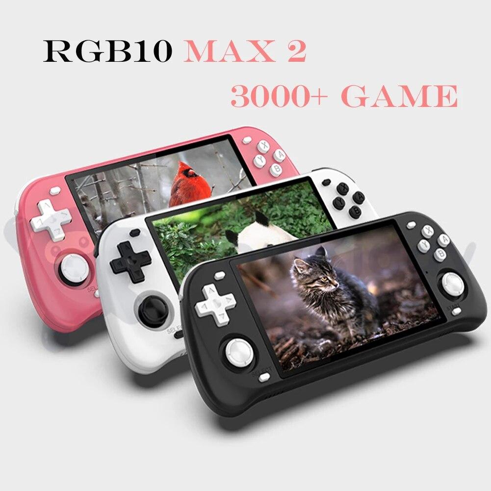 

POWKIDDY RGB10 Max2 128G Ретро система с открытым исходным кодом RGB10 max 2 Портативная игровая консоль RK3326 5,0-дюймовый IPS-экран 3D Rocker Gifit
