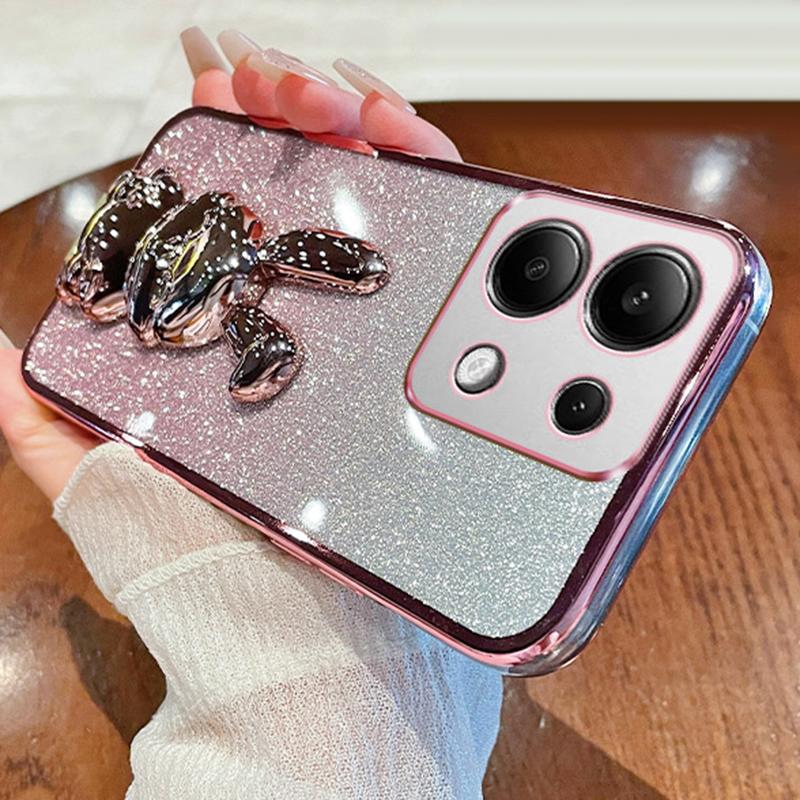 For Xiaomi Redmi Note 13 Pro 4G/Poco M6 Pro 4G Case PC+TPU Phone Cover Glitter Cartoon Rabbit