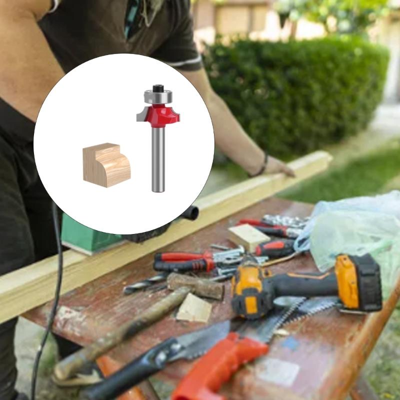 1/4inch Shank Bearing Corner Round Router Bit Trimming Cutter Trimming Machine Milling Cutter Woodworking Accessories