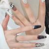 6 Grids Rock Style Nail Art Chains Mixed Metal Accents Classic Gothic DIY Nail Jewelry Accessories