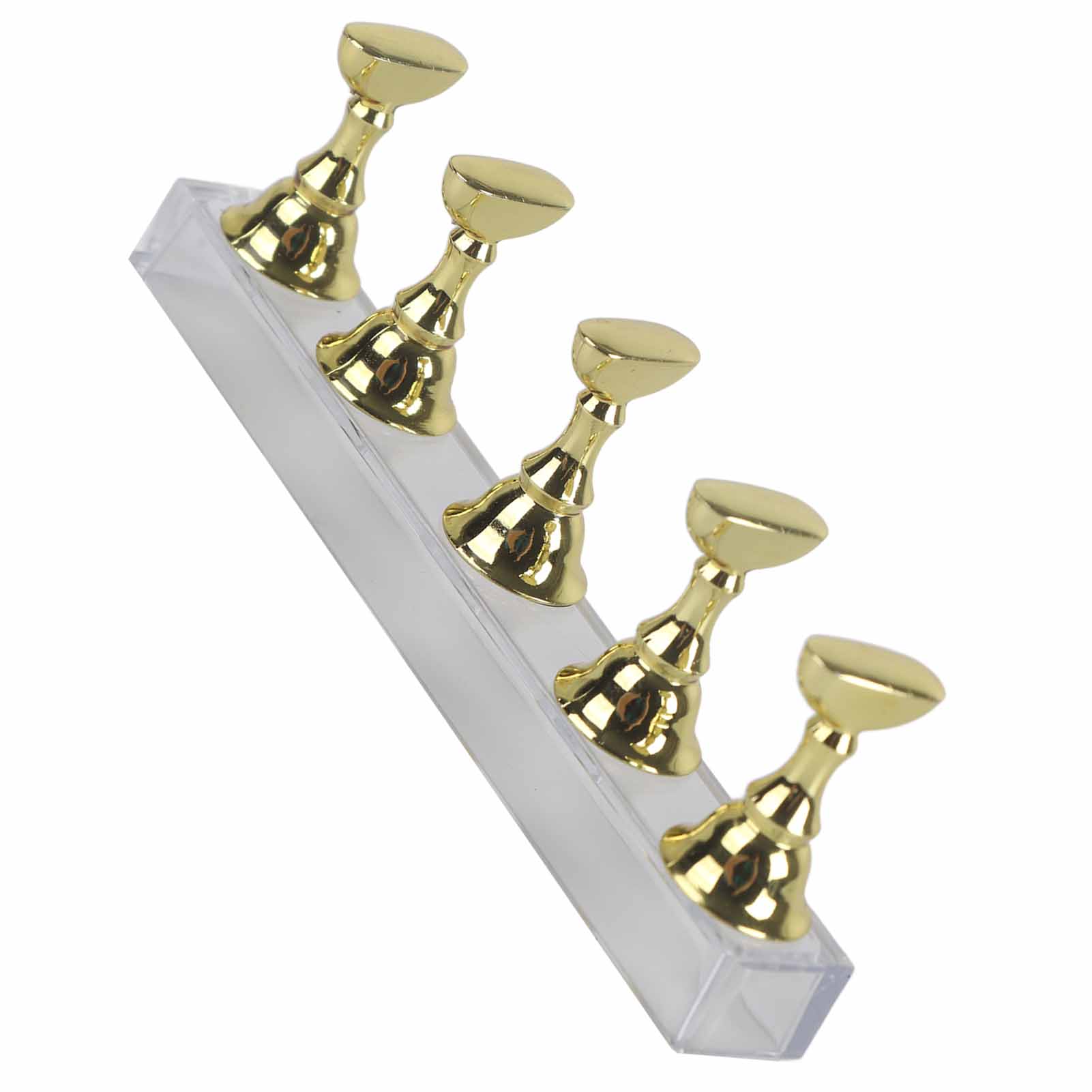 

False Nail Display Stand Holder Set Nail Art Practice Holder Gold Magnetic Nail Showing Shelf