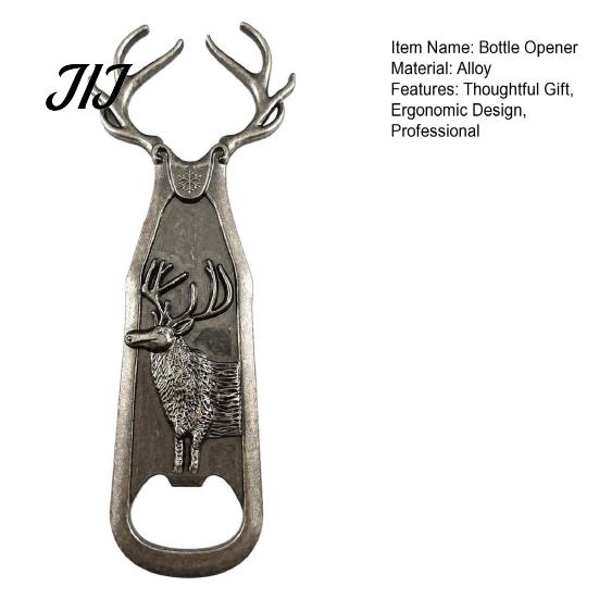 Vintage Style Party Favor Gifts Elk Antler Bottle Opener, Heavy Duty Metal Retro Beer Alloy Opener Cap Remover for Home Bar, Artistic Kitchen Gadgets
