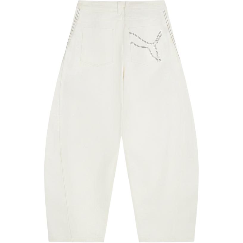Women's Pants PUMA T7 Casual Pants Women's Warm White Moderate