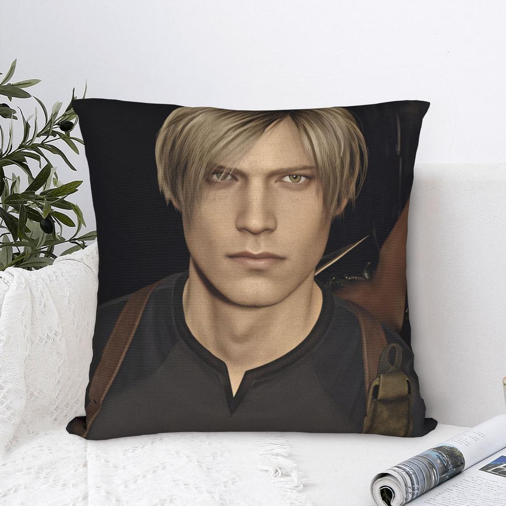 Leon Kennedy Pillow Cover Comfy Cushion Cover Vintage Pillow Case For Sofa Home Decoration