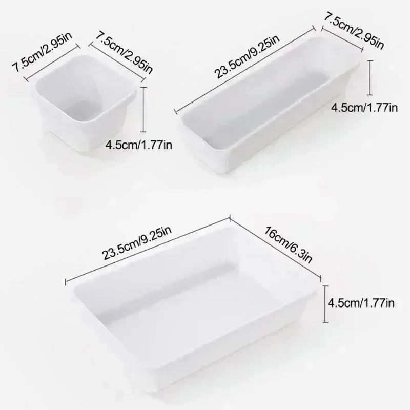 Plastic Box Multifunctional Stationery Rack 8-piece Set Sundry Storage Office Storage Box Desk Folding Drawer Desk Organizers